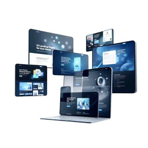 Mockup de páginas geradas